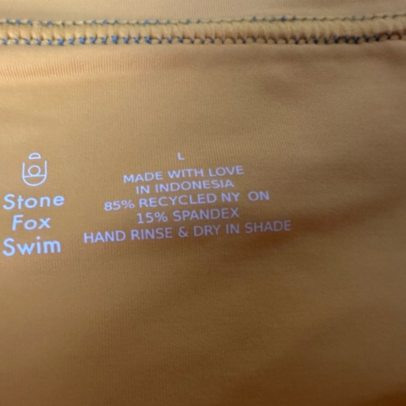 Stone Fox Swim The Juniper Bottom High-Waist Bikini Honeycomb Sunset Pink Large - Picture 5 of 7